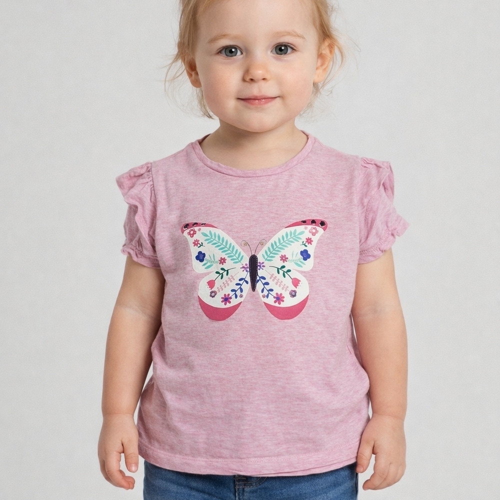 🦋 Mountain Warehouse Toddler Girl Butterfly Tee | Size 2–3 Years
